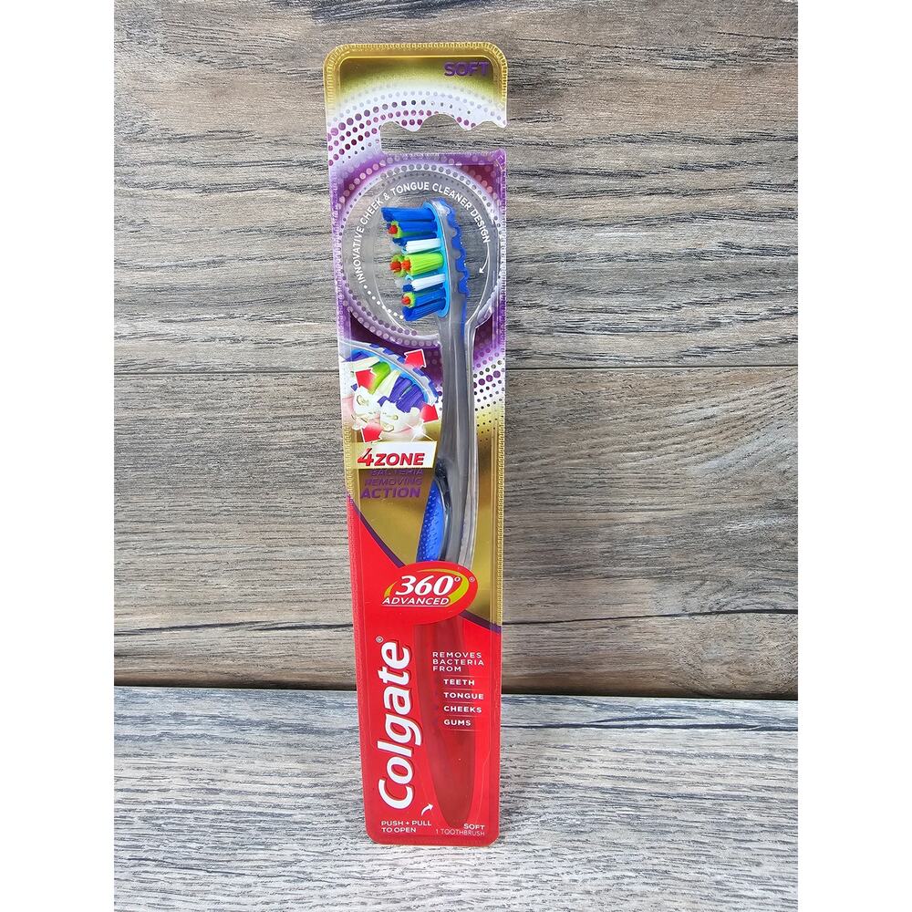 Colgate 360⁰  SOFT Toothbrush-Cheek & Tongue Cleaner For Whole Mouth Clean